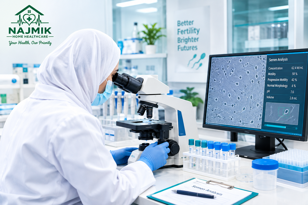 Laboratory microscope for sperm analysis | Najmik Home Healthcare Dubai