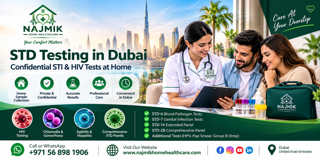 STD Testing in Dubai with Najmik Home Healthcare – confidential STI and HIV testing at home
