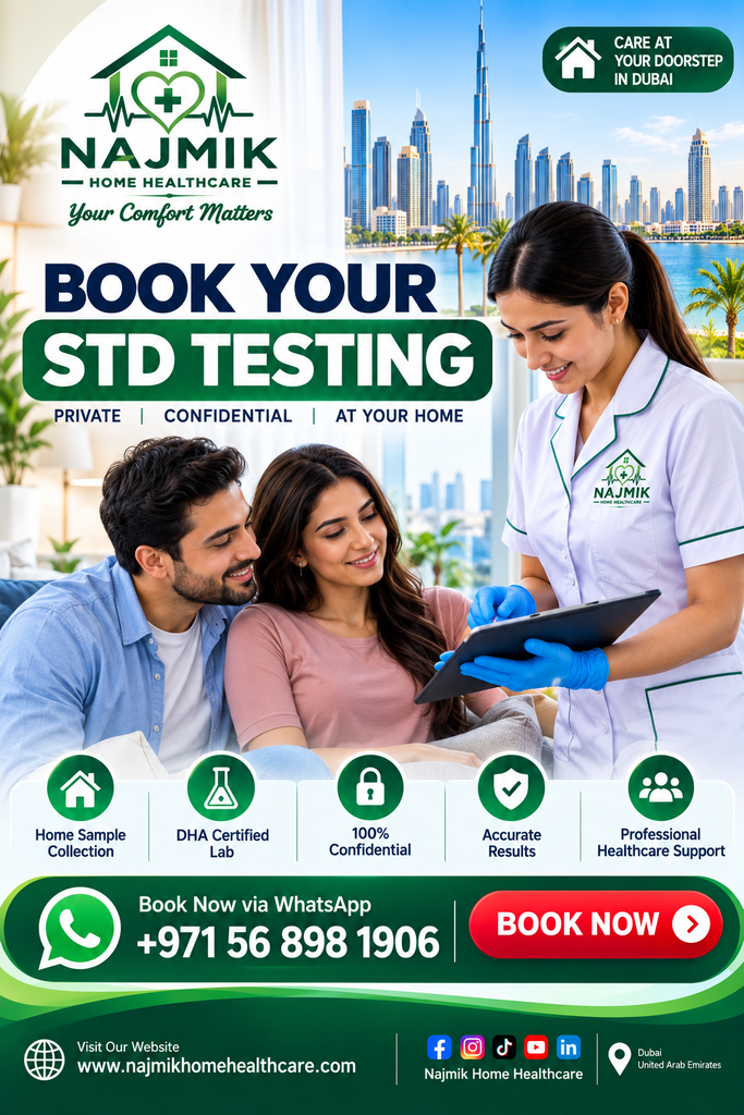 Book confidential STD testing with Najmik Home Healthcare